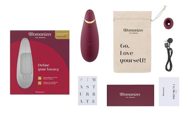 Клиторальный стимулятор Womanizer Premium 2 Bordeaux SO8750 фото
