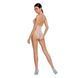 Бодістокінг у велику сітку Passion BS087 white, відкрита спина, халтер, з доступом One size