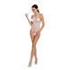 Бодістокінг у велику сітку Passion BS087 white, відкрита спина, халтер, з доступом One size