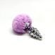 Анальна пробка з хвостом Alive Fluffy Twist Plug L Purple SO6310 фото 3