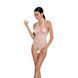 Бодістокінг у велику сітку Passion BS087 white, відкрита спина, халтер, з доступом One size