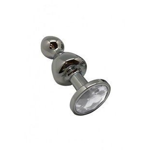 Анальна пробка Wooomy Lollypop Double Ball Metal Plug S SO7417 фото