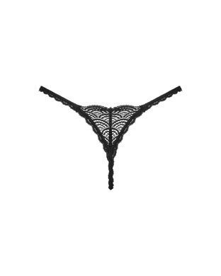 Эротические женские трусики-стринги Obsessive Chemeris thong XL/2XL черные