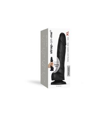 Фаллоимитатор Strap-On-Me Sliding Skin Realistic Dildo Black XL SO6258 фото