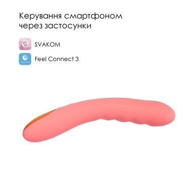 Смарт-вібратор з пульсацією Svakom Ava Neo Peach Pink SX1112 фото