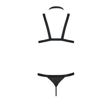 Комплект мужского белья из стреп Passion 039 SET ANDREW L/XL Black, стринги, шлейка