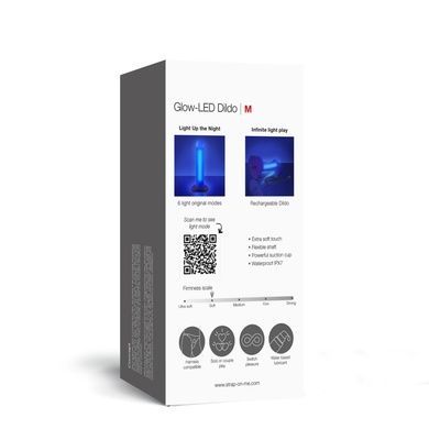 Светящийся дилдо Strap-On-Me Glow-LED Dildo Purple - M SX2851 фото