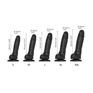 Фаллоимитатор Strap-On-Me Sliding Skin Realistic Dildo Black XL SO6258 фото