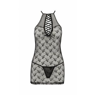 Напівпрозорий пеньюар Passion AZALIA CHEMISE S/M, black