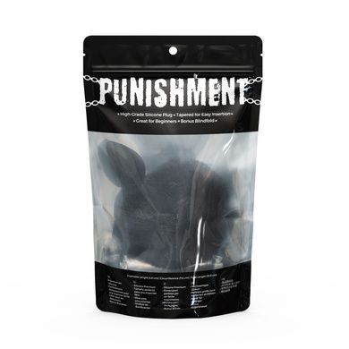 Анальная пробка с кроличьим хвостом Punishment Black SX2235 фото