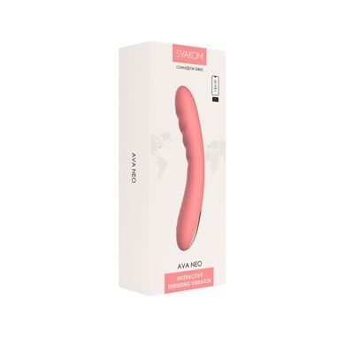 Смарт-вібратор з пульсацією Svakom Ava Neo Peach Pink SX1112 фото