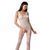 Бодистокинг Passion BS069 white, комбинезон, имитация чулок и боди One Size