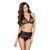 Комплект белья Passion EXPRESSION SET XXL/XXXL, black, лиф сетчатый, юбочка и стринги