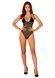 Прозоре боді Obsessive Selinne teddy XS/S Black, дрібна сітка, подвійні бретелі