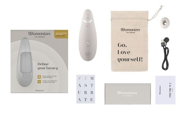 Вакуумный стимулятор Womanizer Premium 2 Grey SO8751 фото
