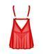 Бебі-дол Obsessive Elianes babydoll & thong XS/S червоний
