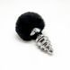 Анальна пробка з хвостом Alive Fluffy Twist Plug L Black SO6311 фото 2