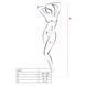 Бодистокинг Passion BS017 white, комбинезон, имитация чулок и пояса S/M/L