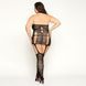 Бодістокінг з імітацією панчіх Size Plus Black