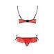 Комплект белья Passion Exclusive CHERRY SET OpenBra L/XL, red, открытый лиф, трусики-юбочка