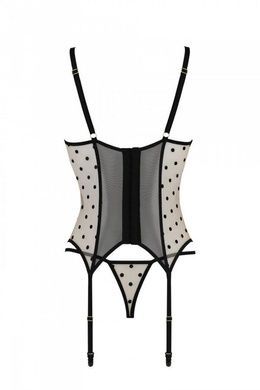 Корсет Passion MARINA CORSET, XXL/XXXL, beige, с открытыми чашками