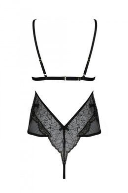 Боді Passion AMBERLY BODY black, S/M, відкрита спина, низ стрінги