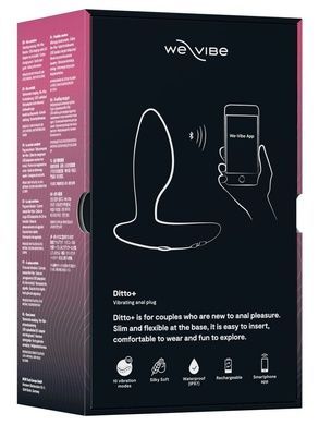 Анальна смарт-вібропробка We-Vibe Ditto+ Satin Black SX2147 фото