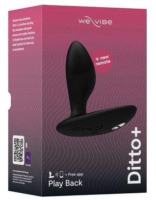 Анальна смарт-вібропробка We-Vibe Ditto+ Satin Black SX2147 фото