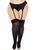 Панчохи Leg Avenue Lace top opaque thigh highs Black 1X/2X