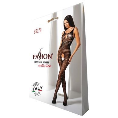 Бодистокинг с доступом к интимным местам Passion BS078 black One size