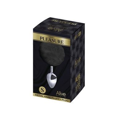 Анальная пробка с хвостом Alive Fluffy Plug S Black SO6312 фото