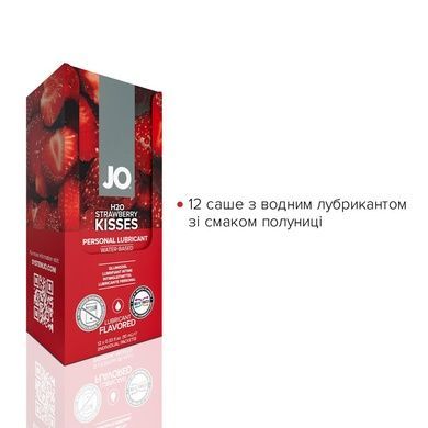 Набор оральных лубрикантов JO H2O Клубника 12 шт &times; 10мл SO6161 фото