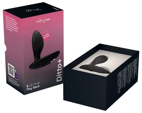 Анальна смарт-вібропробка We-Vibe Ditto+ Satin Black SX2147 фото