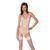Корсет с пажами, трусики с ажурным декором и открытым шагом Passion URSULA CORSET XXL/XXXL, white