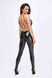 Комбінезон Noir Handmade F306 Mirage catsuit with jewelry rhinestone chain adorning the back - M