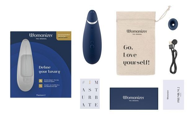 Клиторальный стимулятор Womanizer Premium 2 Blueberry SO8752 фото