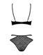 Еротичний комплект під латекс зі стрепами Obsessive Bagirela 2-pcs set S/M, чорний, під леопард, бюс