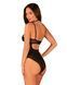 Прозрачное боди Obsessive Selinne teddy M/L Black, мелкая сетка, двойные бретели