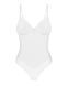 Боді Obsessive Alissium Teddy White, XS/S, ліф з м&rsquo;якою чашкою, високі вирізи для ніг