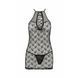 Полупрозрачный пеньюар Passion AZALIA CHEMISE XXL/XXXL, black