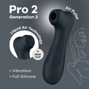 Вібратор Satisfyer Pro 2 Generation 3 with Liquid Air Dark Grey SO8402 фото