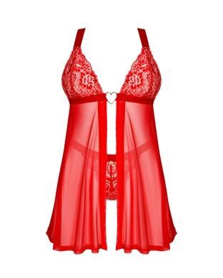 Беби-долл Obsessive Elianes babydoll & thong XL/2XL красный