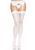 Панчохи-сітка зі швом ззаду Leg Avenue Butterfly back seam thigh highs One size White