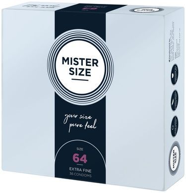 Презервативы Mister Size - pure feel - 64 (36 condoms), толщина 0,05 мм SO8054 фото