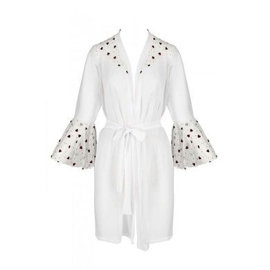 Роскошный воздушный пеньюар халат Passion Lovelia L/XL белый