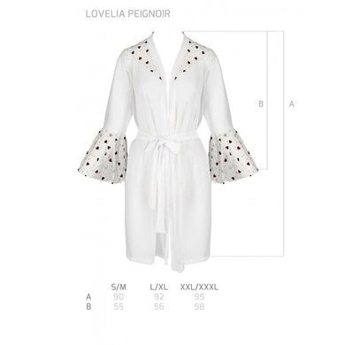 Роскошный воздушный пеньюар халат Passion Lovelia L/XL белый