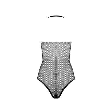 Бодістокінг з декольте Passion BS088 black, імітація корсетної шнурівки One size