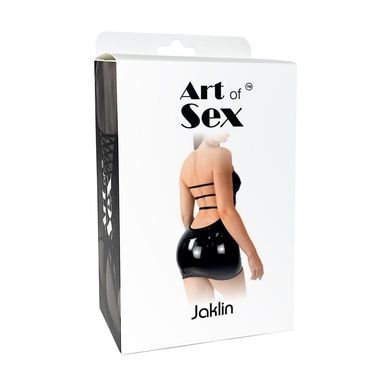Сексуальное виниловое платье с открытой спиной и открытым верхом Art of Sex L-2XL черное