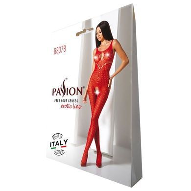 Бодистокинг с доступом к интимным местам Passion BS078 red One size