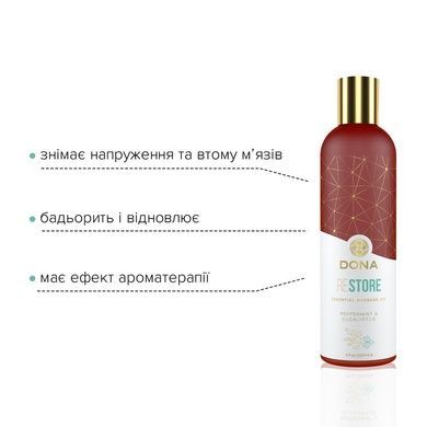 Масажна олія JO DONA Restore Peppermint&Eucalyptus 120 мл SO2620 фото